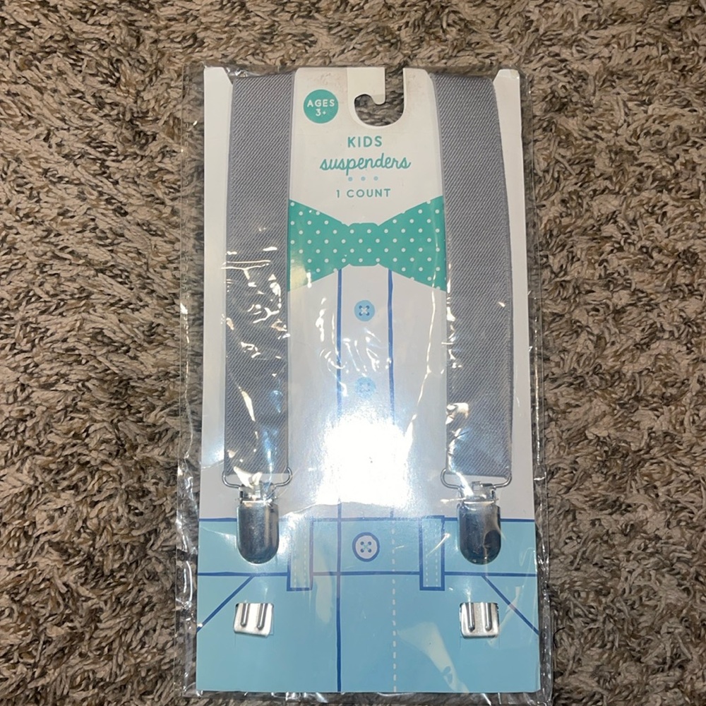 Made for Retail brand Kids Suspenders 1 Count 3y+ gray